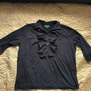 Lauren Ralph Lauren cotton ruffled top